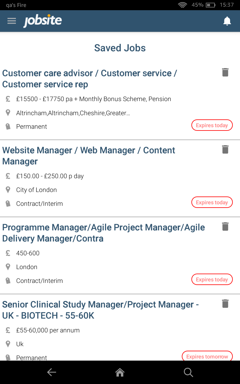 Jobsite Jobs Amazon.co.uk Appstore for Android