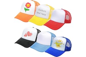 Geebuzz 6 Pack Kinder Mesh Baseball Hut Kappe Sublimation Blank Einstellbare Snapback Trucker Sun Sports Outdoor Hat
