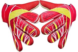 Jalunth Guantes de Portero Futbol - Niño Niñas Adolescentes Joven Junior Guantes Portero Entrenamiento Guantes Futbol con Protección Palma de Látex Antideslizante y Dorso de Mano de PU Suave