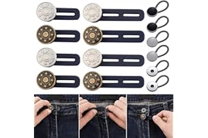 WRGYVE 14 Pcs Button Extender for Trousers, Waist Extender for Trousers, Jeans Waist Button Extender, Adjustable Pants Waist Extender Set, Jeans Waist Extenders for Women Men