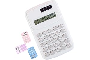 Senshuomy Pocket Calculator, Mini Calculators, Compact Silicone-Key Calculator - Quiet Operation, Ultra-thin Design with Replaceable Battery - Ideal for Office, School, Home(White)