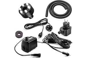 CLGarden Springbrunnenpumpe Set SP1-S mit LED Beleuchtung für Springbrunnen Garten Wasserspiel Zierbrunnen Quellstein Pumpe außen 12V AC 500 l/h