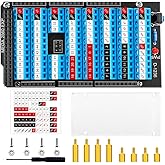 GeeekPi MEGA 2560 R3 Terminal Block Breakout Board HAT with Reset Button and LED Indicator, GPIO Expansion Board Breakout Mod