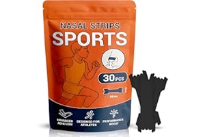 VERY IMPORTANT RUNNER - Pack 30 Bandes Nasales Sportives Noires - Améliore la Respiration et la Performance - Bande Adhésive Confortable pour le Running, le Cyclisme et le Fitness (66 x 19 mm)