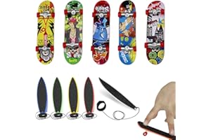 VONJUMA 5 Pcs Tech Deck Y 5 Pcs Tablas De Surf Finger Skateboards Mini Finger Skate Profesionales Mini Diapasón Monopatines Para Dedos Fingerboards Juguete Skatepark Regalo Creativo De Juegos