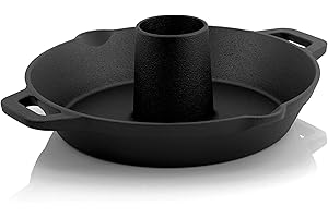 BBQ-Toro Asador de Pollos de Hierro Fundido | Ø 28 cm | Curado - pre-Seasoned | Asador de Aves para Parrilla y Horno | con Cono de Aroma y Bandeja de Goteo