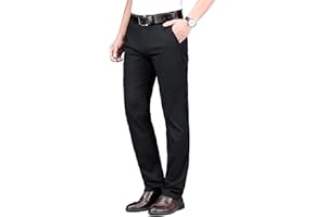 ziilay Stylowe, męskie lekkie spodnie letnie, rozciągliwe, biznesowe, spodnie garniturowe z włókna bambusowego, len, męskie spodnie materiałowe