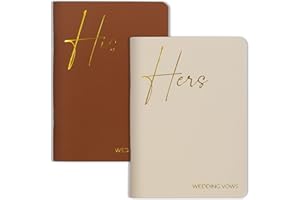 ZICOTO Elegant Vow Books With Gold Foil Lettering For Your Wedding - Perfectly Sized His and Hers Vow Books With Plenty Of Pages To Write Whatever is on Your Heart - A Beautiful Addition For The Wedding Day