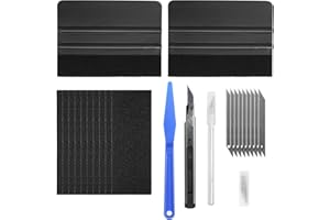 CYZBL Zestaw narzędzi do foliowania z filcowym raklem, zestaw narzędzi do foliowania z zapasowymi ostrzami, zestaw do folii samochodowej, zestaw narzędzi do oklejania folii do folii, zestaw narzędzi do