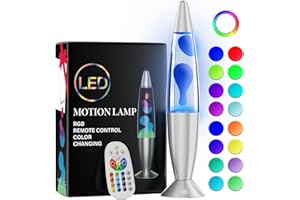 Soarling Lampe à mouvement liquide Art déco 40,6 cm, télécommande, 17 couleurs changeantes, lampe d'ambiance rétro pour décoration de chambre à coucher, cadeau pour enfants/adultes pour Noël, fête