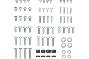 BONTEC Universal TV Mounting Hardware Kit, Compatible with TVs Up to 80 Inch, Includes M4, M5, M6, M8 Screws, Washers & Spacers, Works with TV Wall Bracket, Monitor Stand, VESA Mount, Silver
