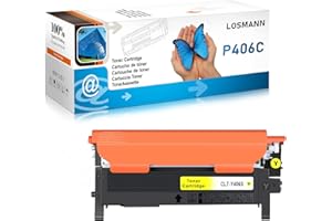 LOSMANN 1x żółty toner kompatybilny z Samsung CLT-406S CLP-360 / CLT-Y406S do Samsung Xpress C410W C460 C460FW C460W C467W Samsung CLP-360 CLP-360N CLP-360ND CLP-362 CLP-363 CLP-364 CLP-365 CLP-365W