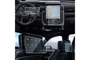 CDEFG 4PCS for 2025 GMC Yukon Screen Protector, Tempered Glass for 2025 GMC Yukon Accessories 16.8-Inch Touchscreen & 11-inch Digital Cluster & 12.6-inch Rear-Seat Dual Displays HD Anti Fingerprints