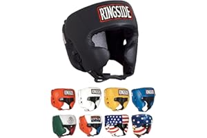 Ringside Wettkampfboxen, Muay Thai MMA Sparring Kopfschutz Kopfbedeckung Wangen, Schwarz, Größe L