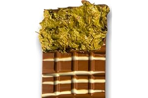 DUBAI CHOCOLATES Czekolada Dubajska XXL z pistacjami, ręcznie robiona, 220 gramów, (Pełnowymiarowa, Czekolada Mleczna)