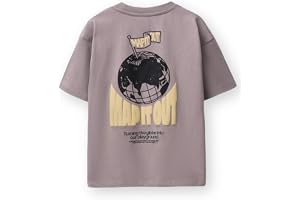 Alan Jones Clothing Boys Oversized Cotton Printed T-Shirt | Round Neck, Short Sleeves, Casual Wear