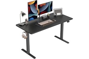 ‎CUBICUBI CUBICUBI Schreibtisch Höhenverstellbar Elektrisch, 152 x 60 cm Stehpult T-Beine aus Stahl mit Memory-Steuerung, Anti-kollisions System, Schwarz Rahmen/Schwarz Tischplatte