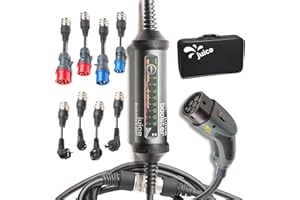 SMART JUICE Juice Booster 2 Europe Set, Mobile Wallbox 22kW sans Installation, Borne de Recharge Vehicule Electrique avec Cable de Recharge Type 2, Chargeur EV avec 4 Adaptateurs CEE + 4 Adaptateurs UE