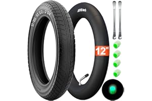 AVVS TECH 12 1/2 x 2 1/4 (57-203) Pneu DIN 57-203 et chambre à air 12" 12 1/2 x 2 1/4 57-203, avec valve coudée en acier inoxydable 45° AV, avec leviers de montage, compatible avec roues de 12" avec pneus DIN