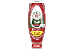 Fairy MaxPower Washing Up Liquid Pomegranate 730 ML, Easy and Effortless Cleaning, Even On Your Greasiest Pots and Pans