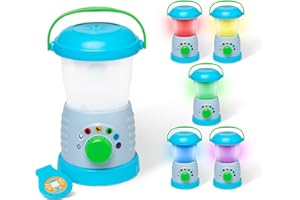 Melissa & Doug Lanterne sons et lumières, Jouets lumineux et sonores pour enfants, Jouets de camping et dans la maison,Lampe 6 couleurs et sons + accesoires, Cadeau pour garçon ou fille de 3+ ans