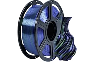 FLASHFORGE Filamento de Seda de Doble Color, 2 en 1 filamento de coextrusión azul verde 1,75 mm, Filamento para Impresora 3D 1kg-Exactitud dimensional +/- 0.02mm, Seda PLA Cambio de Color