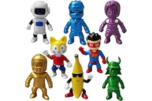 Gensly 8 Pezzi Stumble Figurine Stumble Mini figura Decorazione per torte Ornamenti per i fan