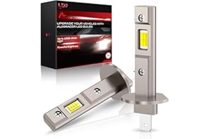AUXIRACER Bombillas LED H1, 16000LM 6500K Blanco Frío H1 Led para Faros de Coche, Repuesto para Bombillas Halógenas y Kit Xenon, 2 Bombilla