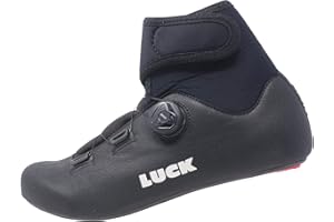 LUCK Fly Zapatillas de Ciclismo de Invierno para Carretera,con Suela de Carbono y Cierre rotativo.