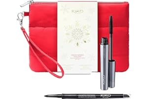 KIKO Milano Snow-Kissed Holiday Skiglam Black Duo Eyes Gift Set, Coffret Cadeau Yeux: Mascara Effet Volumateur Et Allongeant Et Crayon Eye-Liner