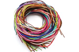 Cordoncino per Creazione di Gioielli, ARPDJK 60 Pezzi 1m x 3mm Cordoncini in Pelle Scamosciata Corda per Bracciali Collana Gioielli Fatti a Mano Filo di Perline Portachiavi (60 Colori)