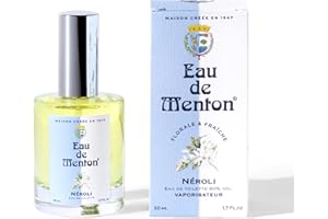 PRESTIGE DE MENTON Eau de Menton - Neroli (Fleur d'Oranger) - Eau de Toilette Femme, Artisan Parfumeur en Côte d'Azur (50ml (lot de 1))