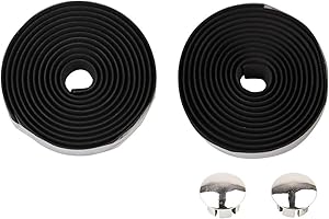 Bodhi2000 - Cinghia per manubrio della bicicletta, 2 cinghie antiscivolo in spugna, colore: nero