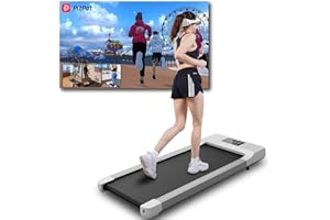 Superun Raceable Cinta de Andar Adecuado para Dispositivo Portatil Alta Tecnología, Walking Pad Treadmill Max 159kg Cinta de Correr Escritorio con App Control, Cursos Ejercicios y Multijugador Carrera