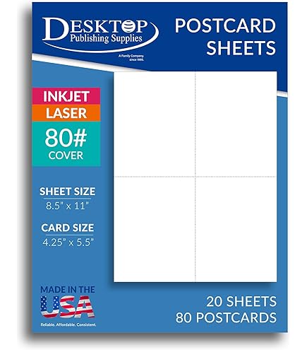 Avery Printable Postcards With Sure Feed Technology, 4" X 6", White