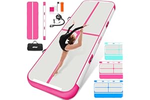 ‎ALLPICK ALLPICK Turnmatte Aufblasbar mit elektrischer Luftpumpe, Länge 3/4/5/6 m Trainingsmatte, 10/20cm hoch Tumbling Matte, Doppelseitiges Design Aufblasbar für Gymnastikmatte, Yoga &Taumel