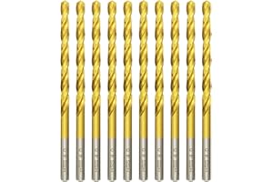 HILPATY Forets à métaux HSS Titane Professional Forets à Métaux en Acier Inoxydable, Standard DIN 338