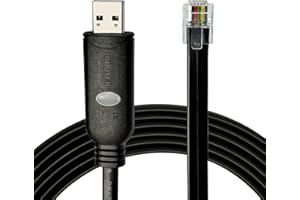 DSD TECH SH-RJ12A Kabel szeregowy USB-RJ12 6P4C do APC PDU ATS(5.9FT/1.8M)