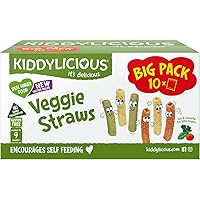 Kiddylicious Veggie Straws Box - Delicious Snacks for Kids - Suitable for 9+ Months - 10 Packs