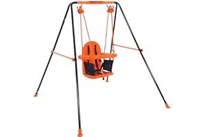 Mv Sports & Leisure M008631 Hedstrom Musical Toddler Swing Folding, Orange/Blue
