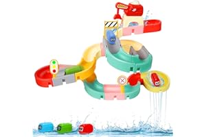 JoiTale Badespielzeug ab 3 4 5 6 Jahre, DIY Kugelbahn Badewannenspielzeug 37 Stück, Wasserspielzeug Kinder, Badewannen Spielzeug mit Saugnäpfen - Kreativer Badespaß Geschenk Jungen Mädchen