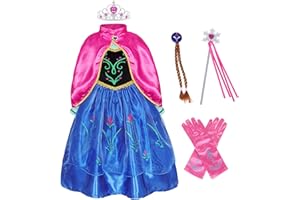 Berich Princess Dress up for Girls Fancy Dress Kids Costume Halloween Outfit Christmas Gifts World Book Day Costumes