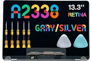 Seven Puppy Ersatzbildschirm für Pro M1 Retina 13,3 Zoll A2338 EMC 3578 MYD83 MYD92 MYDA2 MYDC2 Full LED LCD Display Assembly (A2338 Space Grey)