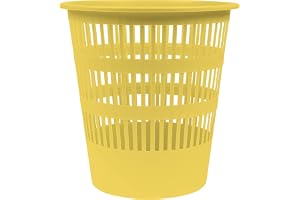 DONAU D307-11 papperskorg papperskorg soptunna 12 liter/gul pastellfärg/plast/för kontor kök stabil ekologisk PP-produkt sprickresistent/1 st