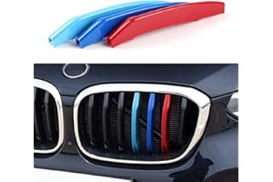OYDDL 3 piezas de rejilla frontal con tiras de rejilla de radiador, compatible con BMW X3 G01 (2018-2021) X4 G02(2019-2021) estándar de rejilla renal accesorios - 7 chorros
