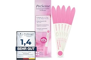 PreSense® - Schwangerschafts-Schnelltest (5er Pack) - Schnell, Sicher, Zuverlässig und Einfach – Urintest - SS Test Schwanger – Schwangerschaft