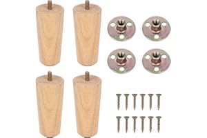 VADUDA Wooden Furniture Legs 10cm Replacement Sofa Legs Set of 4 Table Legs Wood Couch Legs Bed Legs Chair Legs Stool Legs Cabinet Legs Ottoman Legs for Dresser Sideboard Unit TV Stand Settee