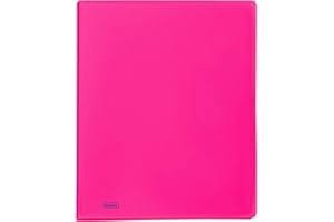 Favorit Portalistino Neon con 60 Buste Formato Interno 22X30 cm, Fucsia Fluo
