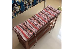 XPNIT Coussin De Banc Long,Coussin pour Banc De Jardin,2 Ou 3 Places,4 Sangles Fixes,De Rechange Matelas De Voyage,Tapis De Balançoire De Rechange Pour Terrasse,Intérieur Ou Extérieur,Lavable (100*35cm,E)