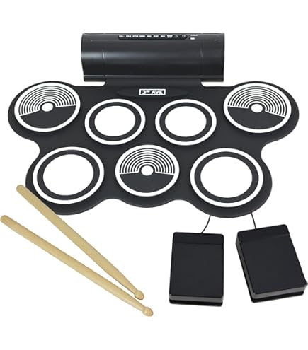 CNAPXAIA Elektronisch Drumstel met Dual Speakers, Ondersteuning voor Bluetooth/MIDI/Koptelefoon – Perfect Leerinstrument voor Kinderen en Beginners